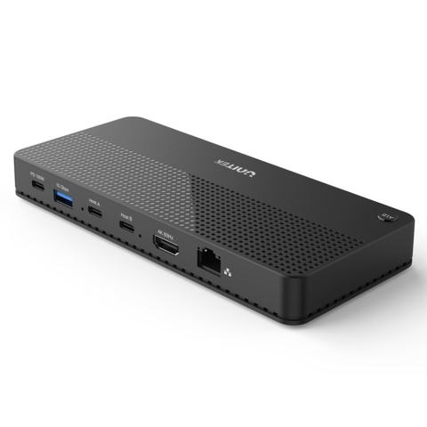 Unitek Przełącznik KVM D1077A Hub 4K HDMI USB C 100W 11 portów kompaktowy