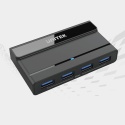 Unitek Przełącznik KVM H1310A 4x USB A 5Gbps aktywny hub dla 2 komputerów