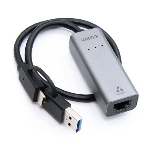 Unitek U1313C Przejściówka USB A C na RJ45 2.5G Ethernet wydajna