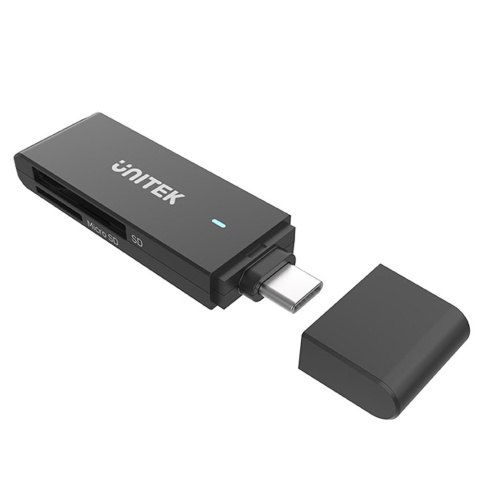 Unitek Y-9328 Czytnik kart SD microSD USB C szybki kompaktowy