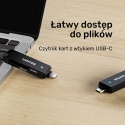 Unitek Y-9328 Czytnik kart SD microSD USB C szybki kompaktowy