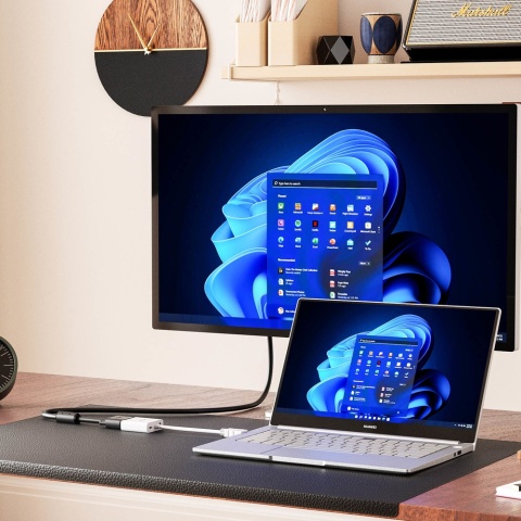 Unitek Adapter HDMI na VGA Full HD 1080p 60Hz kompaktowy biały