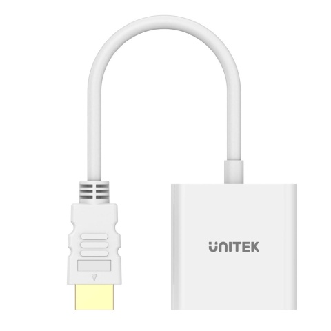Unitek Adapter HDMI na VGA Full HD 1080p 60Hz kompaktowy biały
