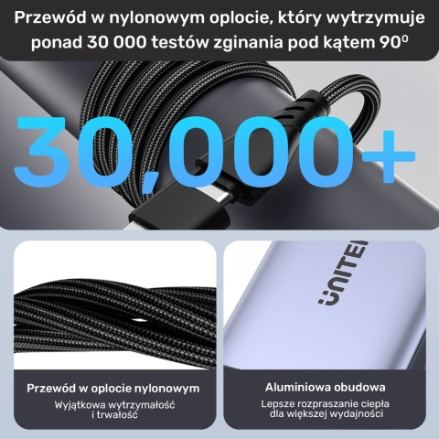 Unitek Adapter USB C A 2x HDMI Full HD MST kompaktowy multimonitor lekki