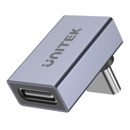 Unitek Adapter USB-C kątowy 40Gbps 240W szybkie ładowanie 8K