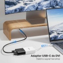 Unitek Adapter V1429A01 USB-C do DVI Full HD 1080p 15cm Biały