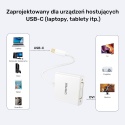 Unitek Adapter V1429A01 USB-C do DVI Full HD 1080p 15cm Biały