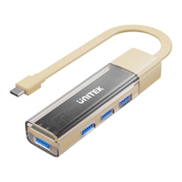 Unitek H1319ACL01 hub dwukierunkowy USB C USB A 5Gbps 4x USB A kremowy