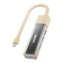 Unitek H1319ACL01 hub dwukierunkowy USB C USB A 5Gbps 4x USB A kremowy