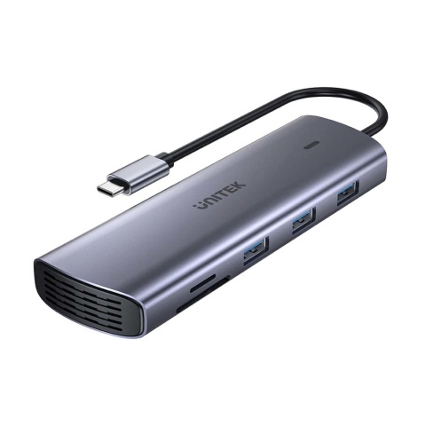 Unitek Hub D1113A 9w1 USB C HDMI VGA Gigabit Ethernet PD 100W kompaktowy