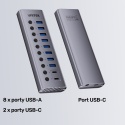 Unitek Hub H1315 USB C USB A 10w1 5Gbps wydajny z przełącznikami portów