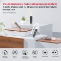 Unitek Hub H1319A dwukierunkowy USB-C USB-A 4x USB-A 5Gbps biały