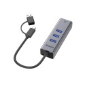 Unitek Hub USB C Y-3088B 4w1 Gigabit Ethernet 3x USB 5Gbps kompaktowy