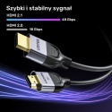 Unitek Kabel HDMI 2.1 8K 60Hz 2m czarny gaming 48Gbps HDR VRR
