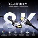 Unitek Kabel HDMI 2.1 8K 60Hz 5m czarny gaming 48Gbps do konsoli