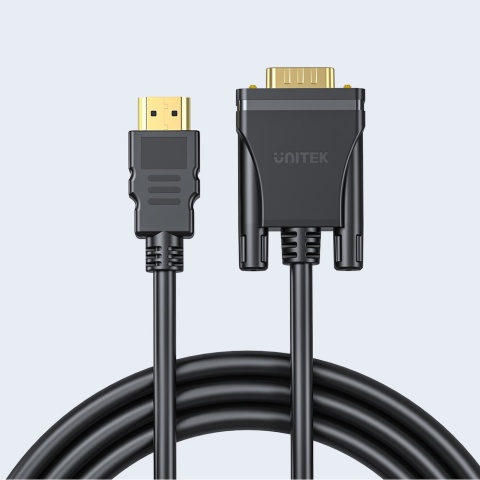 Unitek Kabel HDMI na VGA 2m Full HD 60Hz stabilny konwerter