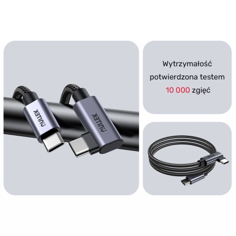Unitek Kabel USB C kątowy 90° PD100W 5m nieplączący