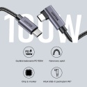 Unitek Kabel USB C kątowy 90° PD100W 5m nieplączący