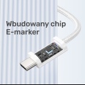 Unitek Kabel zwijany magnetycznie USB C PD 100W 1m różowy nylonowy