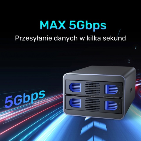 Unitek Kieszeń na dyski S1308A01 2,5 3,5 SATA HDD SSD 40TB LED