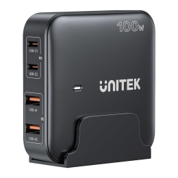 Unitek Ładowarka biurkowa GaN 100W 2xUSB-C 2xUSB-A szybka do laptopa