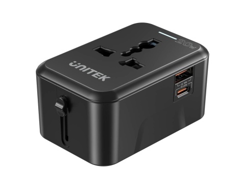 Unitek Ładowarka podróżna PD 20W uniwersalny adapter 2xUSB GaN