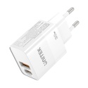 Unitek Ładowarka sieciowa 20W USB C USB A QC PD kompaktowa biała
