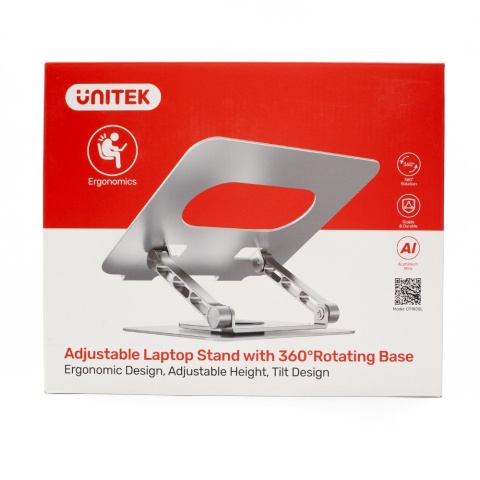 Unitek OT180SL Podstawka pod laptopa 10-16 cali obrotowa 360 regulowana