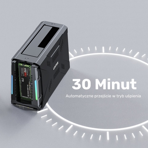 Unitek Stacja dokująca M.2 NVMe SATA USB-C 10Gbps gamingowa