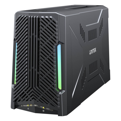 Unitek Stacja dokująca M.2 NVMe SATA USB-C 10Gbps gamingowa