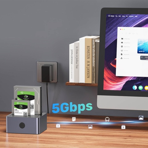Unitek Stacja klonująca dysków 2x SATA USB 5Gbps szybka energooszczędna