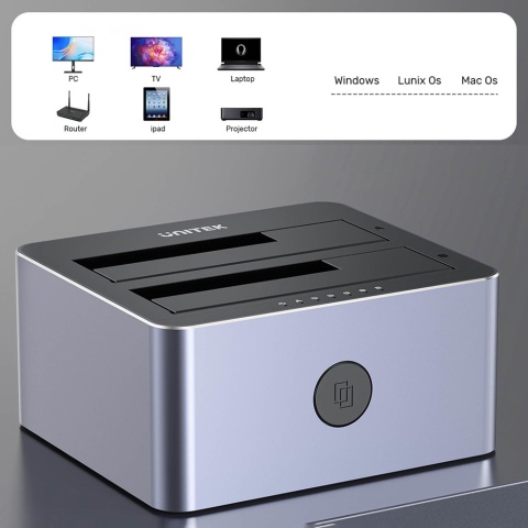 Unitek Stacja klonująca dysków 2x SATA USB 5Gbps szybka energooszczędna