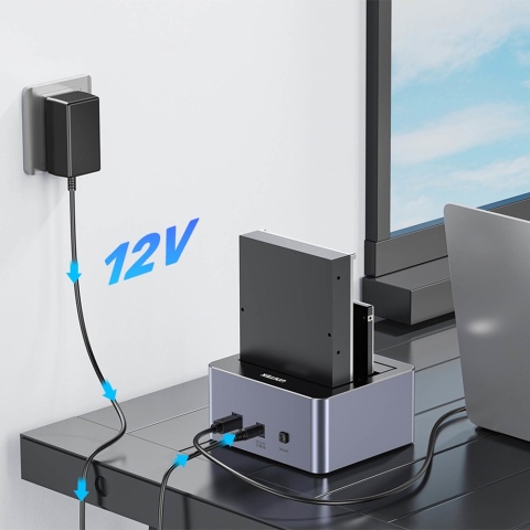 Unitek Stacja klonująca dysków 2x SATA USB 5Gbps szybka energooszczędna