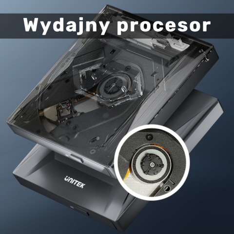 Unitek T1037A01 Nagrywarka zewnętrzna DVD CD hub USB 5Gbps czytnik SD