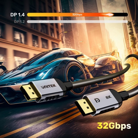 Unitek kabel DisplayPort 1.4 5m 8K 60Hz 4K 240Hz HDR solidny
