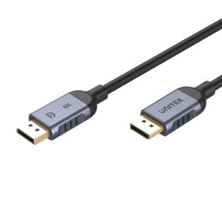 Unitek kabel DisplayPort C1628GY01 1.4 1.5m 8K60 4K240 HDR DSC HDCP wydajny