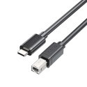 Unitek kabel USB C na USB B 2.0 2m czarny solidny do drukarki