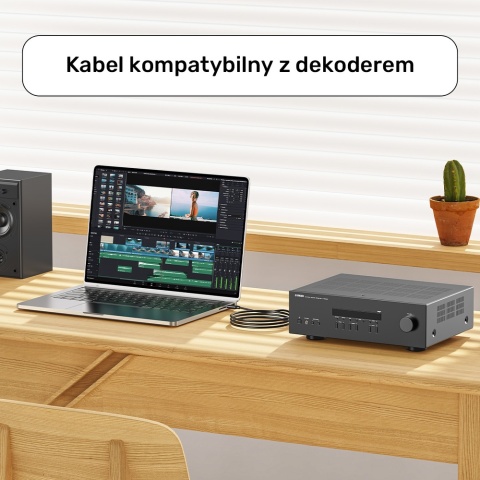 Unitek kabel USB C na USB B 3m czarny trwały USB 2.0