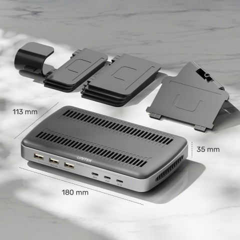Unitek uCharge HP6 Stacja ładująca 80W 3xUSB C PD 3xUSB A szybka do biura