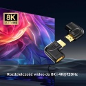 Unitek Adapter HDMI 8K 90 i 270 stopni płaski kątowy kompaktowy