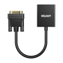 Unitek Adapter VGA na HDMI 15cm Full HD czarny kompaktowy