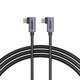 Unitek C14147ABK01 kabel USB-C PD 100W 90 stopni 0,5m wytrzymały