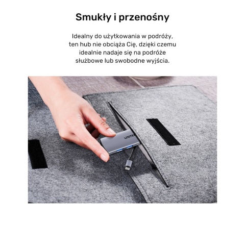 Unitek Hub 4w1 USB-C H1112D 10 Gbps 2x USB-A 2x USB-C kompaktowy