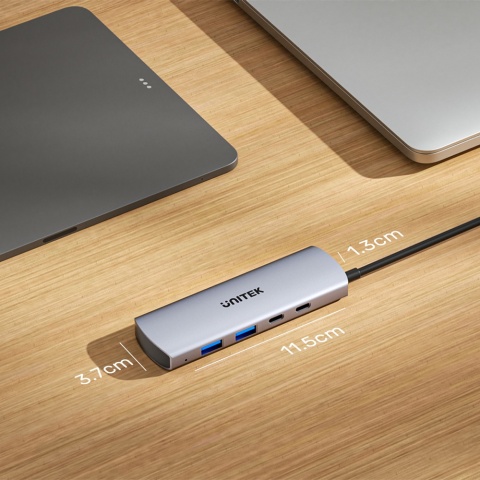 Unitek Hub 4w1 USB-C H1112D 10 Gbps 2x USB-A 2x USB-C kompaktowy