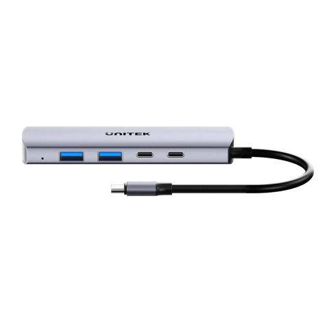 Unitek Hub 4w1 USB-C H1112D 10 Gbps 2x USB-A 2x USB-C kompaktowy