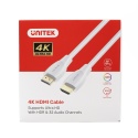 Unitek Kabel HDMI 2.0 4K 1.8m biały elegancki kabel
