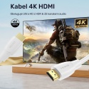 Unitek Kabel HDMI 2.0 4K 1.8m biały elegancki kabel