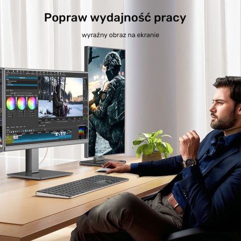 Unitek Kabel HDMI 2.0 4K 5M biały ekranowany wysokiej jakości