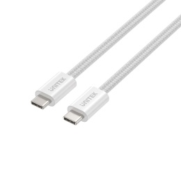 Unitek Kabel USB C PD 100W magnetyczny 1m biały pleciony