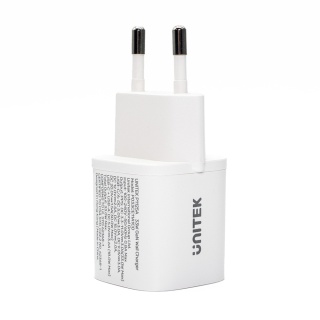 Unitek Ładowarka sieciowa 33W USB C USB A PD QC szybka kompaktowa biała